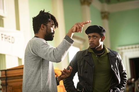 Director SHAKA KING and LAKEITH STANFIELD on the set of Warner Bros. Pictures JUDAS AND THE BLACK MESSIAH