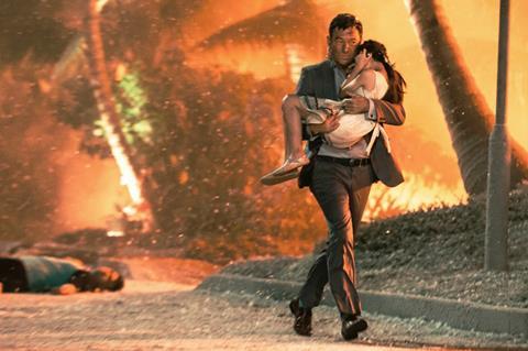 Jason Isaacs and Yiqing Li in 'Skyfire'