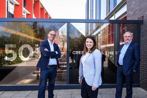 Jon Wardle, Joy Morrissey and Andrew M Smith at the NFTS