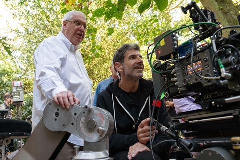 Director Errol Morris and DoP Igor Martinović shooting 'The Pigeon Tunnel'