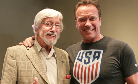 Jean-Michel Cousteau and Arnold Schwarzenegger 