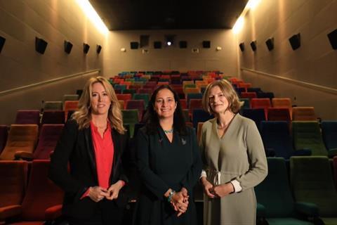 Screen Ireland Chief Executive Desiree Finnegan Minister Catherine Martin TD and Screen Ireland Board Chair Susan Bergin for Screen Ireland Industry Day