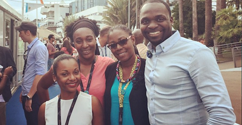 (L-R) Priscilla Delannay, FEMI film festival; Patricia Monpierre, APCAG; Nneka Luke, trinidad+tobago film festival; and Bahamian filmmaker and 'The Cinema' series host Travolta Cooper.