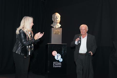 Hitchcock bust BFI Amanda Nevill Elstree Roger Morris