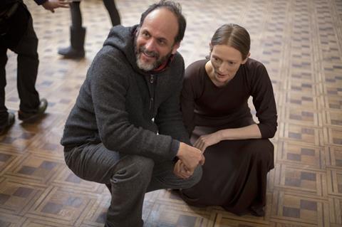 SUSPIRIA bts luca guadagnino tilda swinton