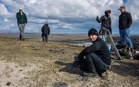 Darren Aronofsky on the set of Noah in Iceland