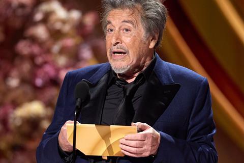 Al Pacino presents the best picture Oscar for 'Oppenheimer' at the 96th Academy Awards