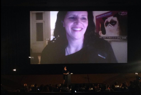 Laura Poitras on Skype at LFF