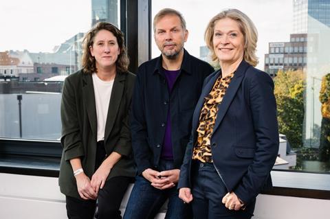 Dany Delvoi (Netherlands Film Fund), Helge Albers (MOIN Film Fund) und Ene Katrine Rasmussen (National Film School of Denmark)