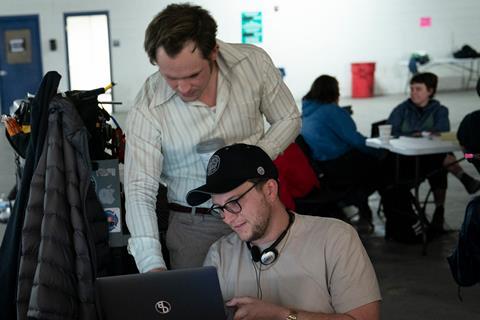 (L-R): 'Dead Man's Wire's Dacre Montgomery and screenwriter Austin Kolodney