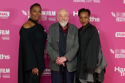 Michele Austin, Mike Leigh, Marianne Jean-Baptiste_14782666bd_Credit Alan West-Hogan Media-Shutterstock