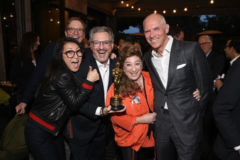 (L-R) Helen Lee Kim, Jim Burke, Victor Hadida, Gloria Feldman, Joe Drake 