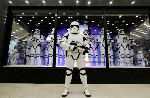 Star Wars: The Force Awakens -- Stormtroopers at Galleries Layfayette in Paris