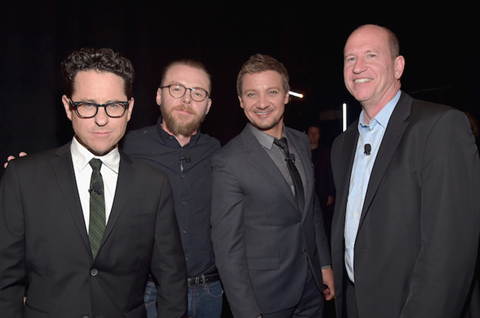 JJ Abrams Simon Pegg Jeremy Renner