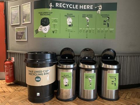 Clapham Picturehouse recycling