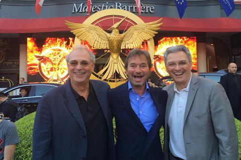 (L-R): Sammy Hadida, Patrick Wachsberger, Victor Hadida