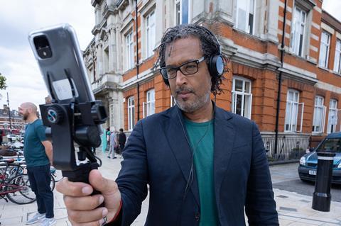 Historian and presenter David Olusoga working on StoryTrails