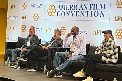 AFC’s ‘New Era Of Distribution’ panellists (L-R): Evan Saxon, Peter Ambrosio, Neil Williams, Christie Marchese