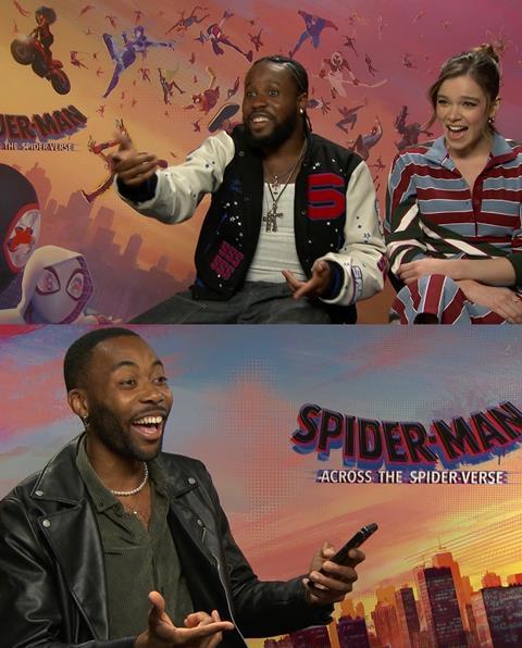 Anderson interviewing 'Spider-Man: Across The Spider-Verse' cast