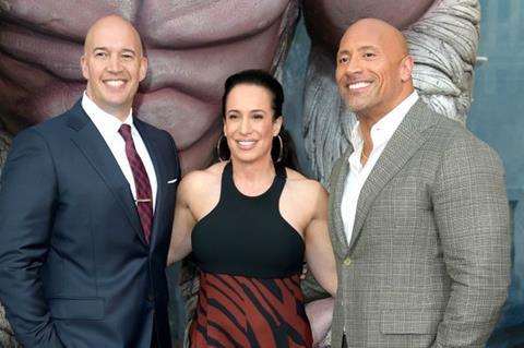 l-r Hiram Garcia Dany Garcia Dwayne Johnson