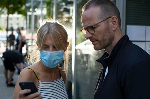 Andrea Berentsen Ottmar with Joachim Trier filming 'The Worst Person In The World'