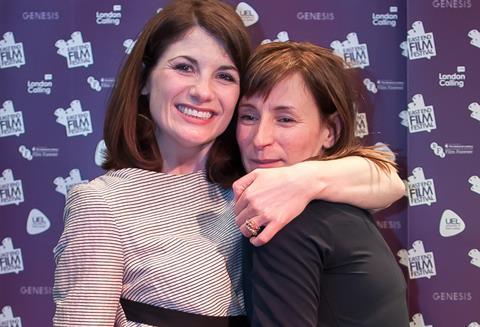 Jodie Whittaker and Rachel Tunnard at East End Film Festival