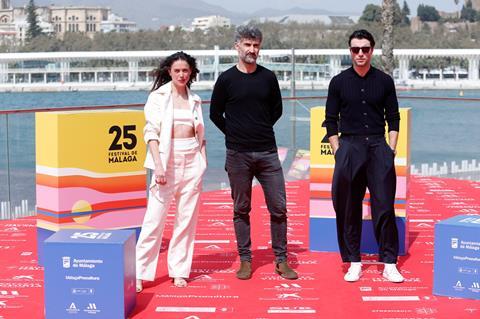 Patricia López Arnaiz (actress), Ibon Cormenzana (director:producer) and Javier Rey (actor).