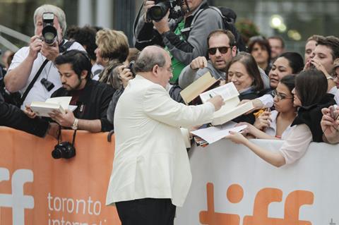 Salman Rushdie at TIFF in 2012 for Mehta's adaptation of 'Midnight's Children'