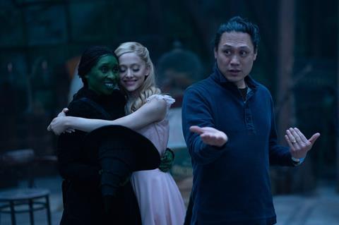 On the set of 'Wicked'