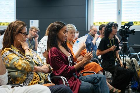 Zoe Saldana at Marco Perego's Locarno Pro talkMP_51534
