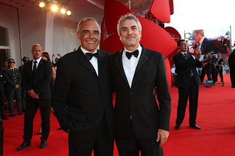 Alberto Barbera and Alfonso Cuaron