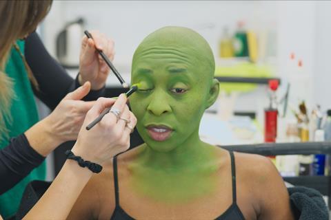 Cynthia Erivo in make-up for 'Wicked'