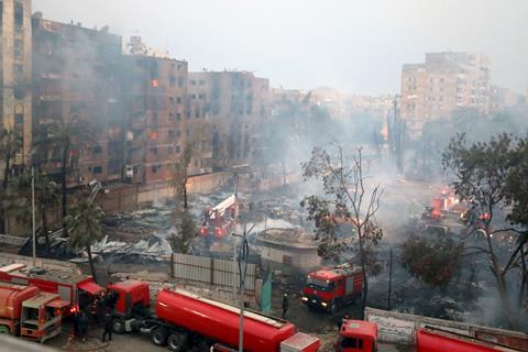 Fire at Al-Ahram Studio in Giza, Egyptl_14390990g_Credit KHALED ELFIQI-EPA-EFE-Shutterstock