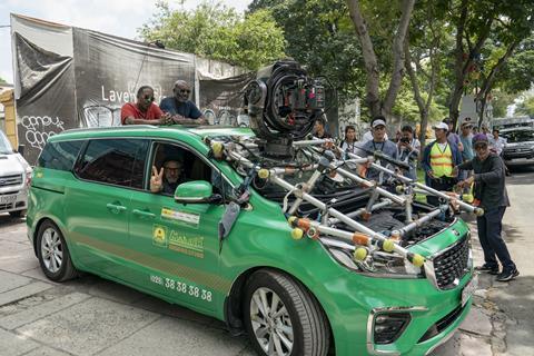 On the set of 'Da 5 Bloods'