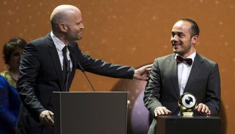 Jury president Marc Forster with Diego Quemada Diez