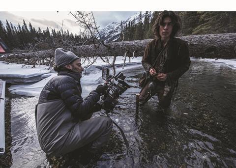 Emmanuel Lubezki on the set of The Revenant