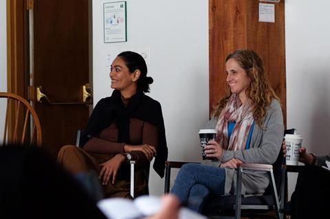 The Writers Lab mentors (L-R) Shruti Ganguly and Jamie Zelermyer