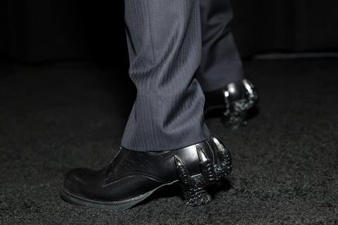 The shoes of Takashi Yamazaki at 2026 CinemaCon