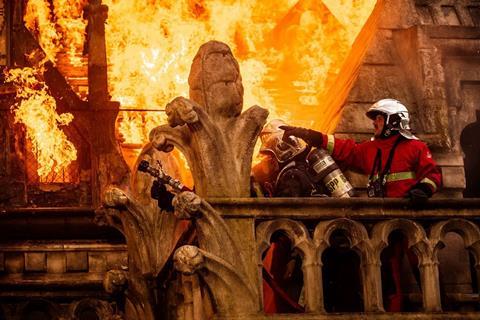 Notre Dame On Fire