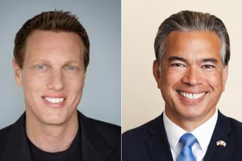 David Ellison / California attorney general Rob Bonta
