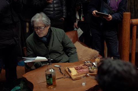 Park Chan-wook on the set of 'No Other Choice'