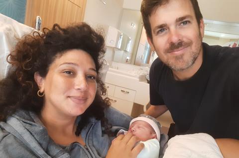 Yahav Winner and Shaylee Atary with baby Shaya