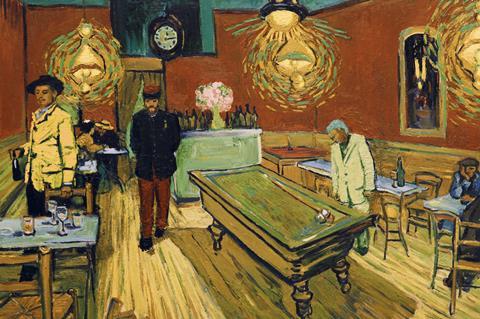 Loving vincent night cafe scene