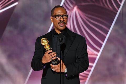 Eddie Murphy onstage at the 80th Annual Golden Globe Awards