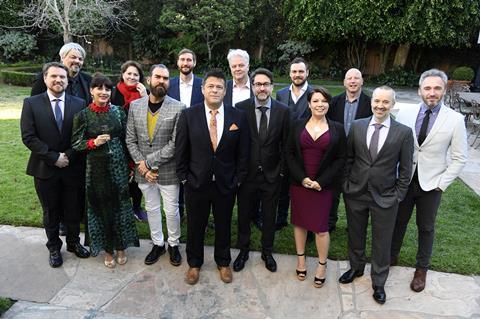 British Consul General Michael Howells (Far Right) Hosts the Reception For UK Oscars Nominees Frazer Harrison Getty Images