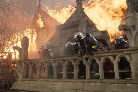 Notre Dame On Fire