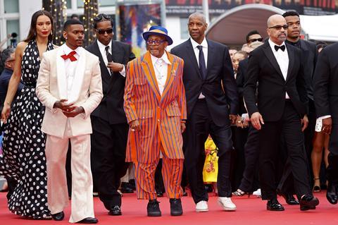 Spike Lee attends world premiere of 'Highest 2 Lowest;' in Cannes alongside Denzel Washington, Jeffrey Wright and rapper A$AP Rocky