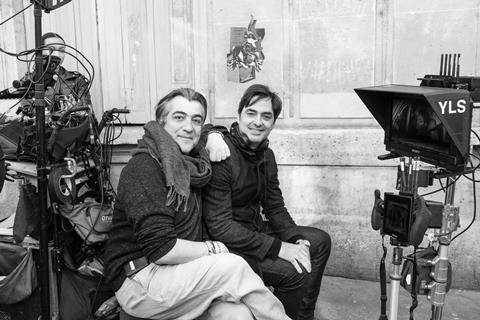 From left_Atilla Yücer and Charles Gillibert on the set of Jim Jarmusch’s Father Mother Sister Brother_Credit Carole Bethuel_012