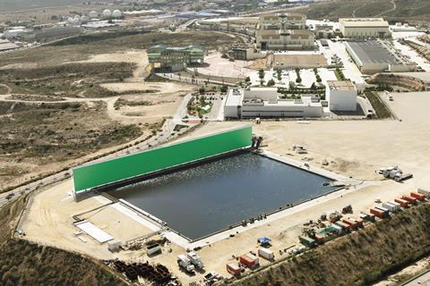 Ciudad de le Luz studios' exterior water tank