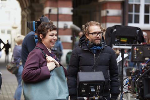 Olivia Colman, Florian Zeller (Director) filming THE FATHER.  Photo by Sean Gleason.  Courtesy of Sony Pictures Classics